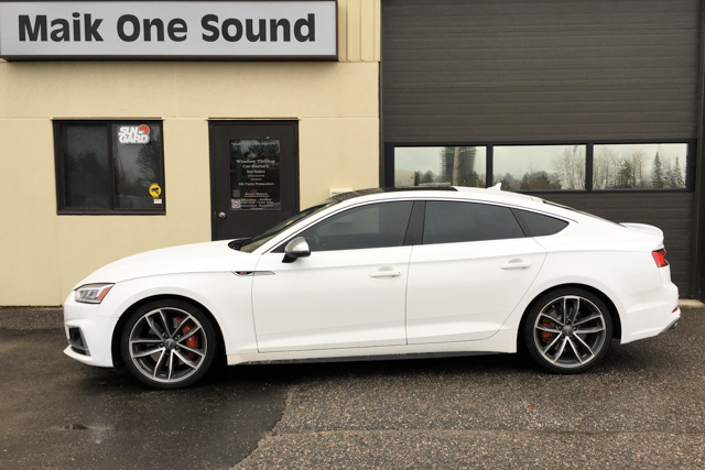 2018 Audi RS5 with professional window tint in North Bay